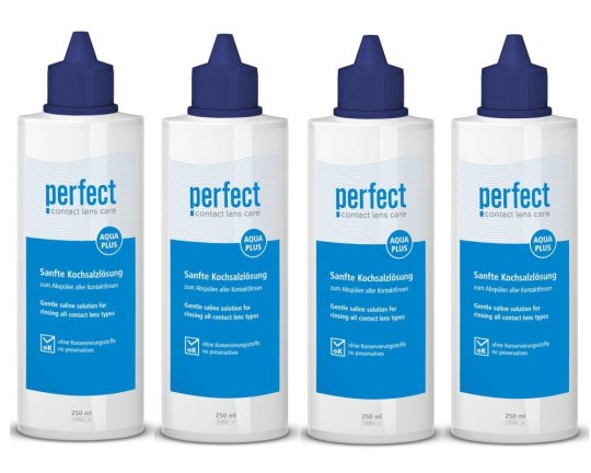Perfect Aqua Plus Gentle saline solution 4x250ml