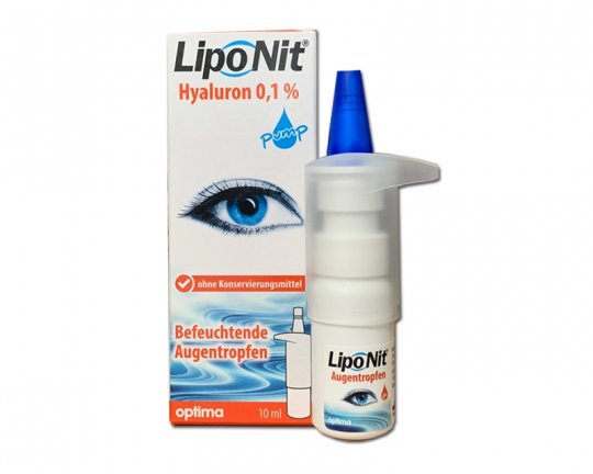 Lipo Nit Hyaluron 0,1% Befeuchtende GEL-Augentropfen - 10ml