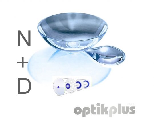 Progressive monthly contact lens - 4 addition ranges - 1 piece