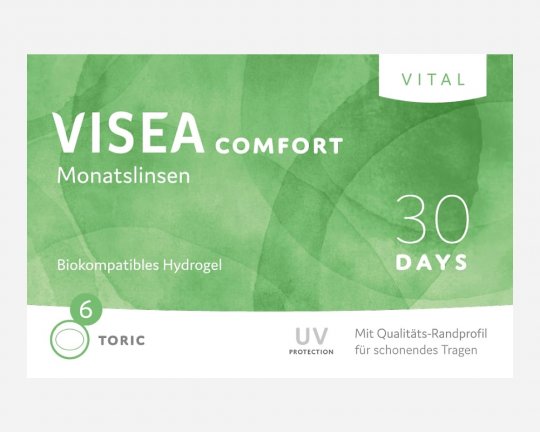 VISEA Comfort Vital monthly lenses Toric 6-pack