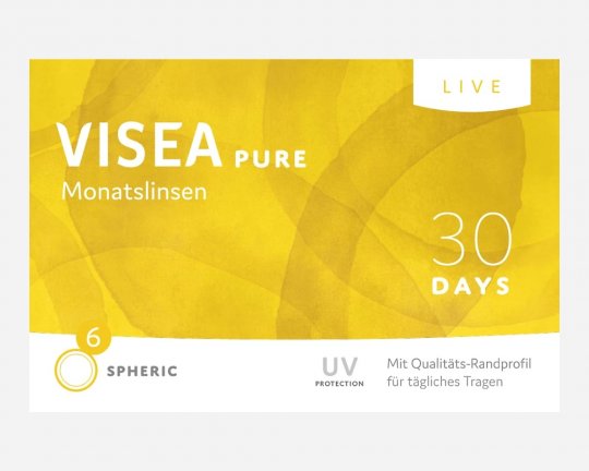 VISEA Pure Live Monthly Lenses Spheric - Pack of 6