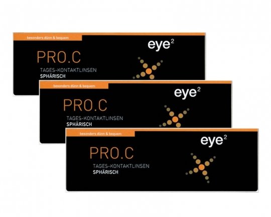 eye2 PRO.C (1-Day) Tages-Kontaktlinsen Sphärisch 90er-Pack